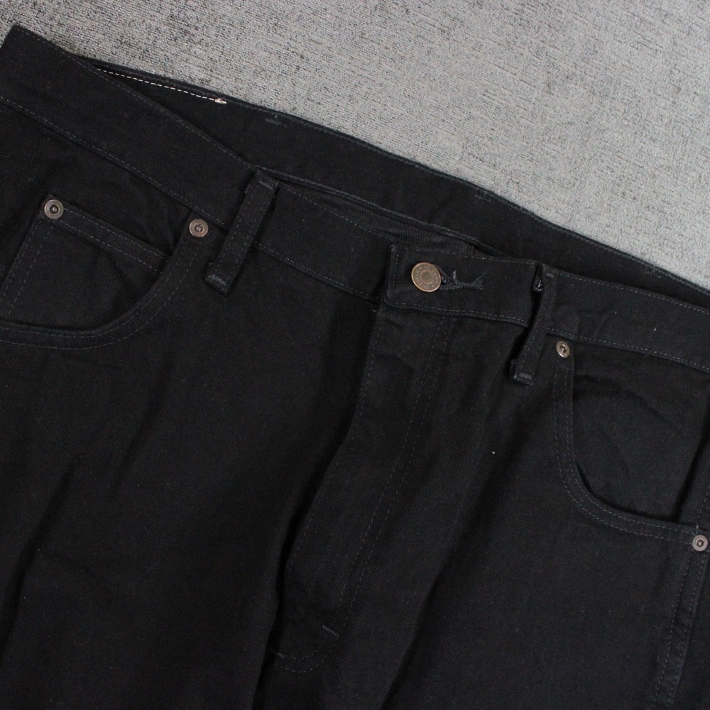 Wrangler Mens Five Star Premium Denim Regular Fit Black Jeans 38x32 1035002OB